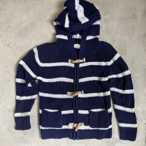 EGG Susan Lazar Preppy Coastal Nautical Stripe Hooded Sweater Size 3 years